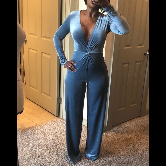 velour jumpsuit fashion nova